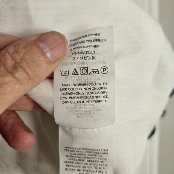 J. Crew Linen Lady Blazer Jacket White w Navy Rickrack Trim SZ 6 - Picture 11 of 13